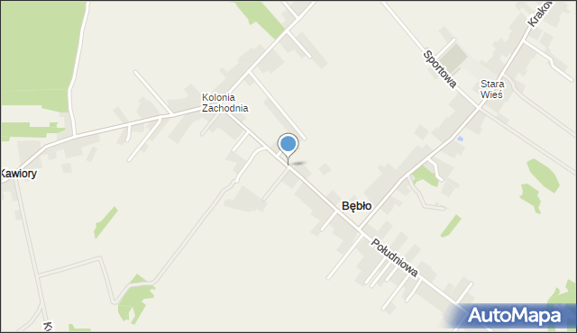 Bębło, Lasek, mapa Bębło