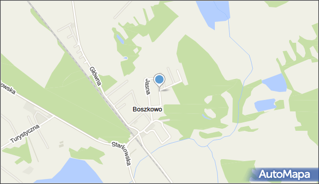 Boszkowo-Letnisko, Łąkowa, mapa Boszkowo-Letnisko