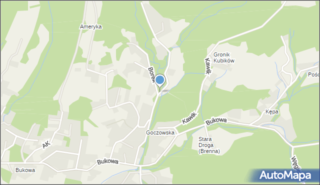 Brenna, Lachy Dolne, mapa Brenna