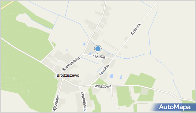 Brodziszewo, Łąkowa, mapa Brodziszewo