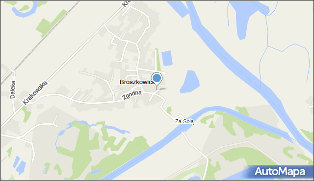 Broszkowice, Łąkowa, mapa Broszkowice