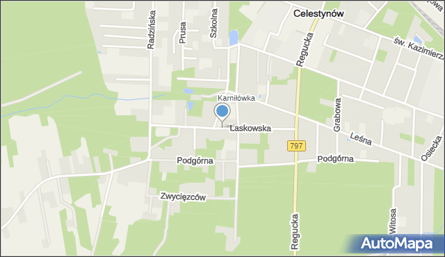 Celestynów powiat otwocki, Laskowska, mapa Celestynów powiat otwocki