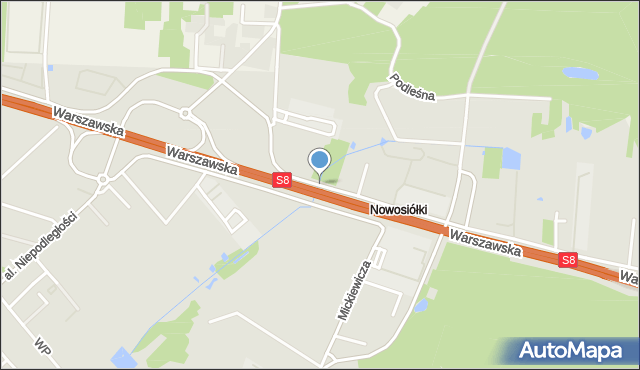 Choroszcz, Łąkowa, mapa Choroszcz