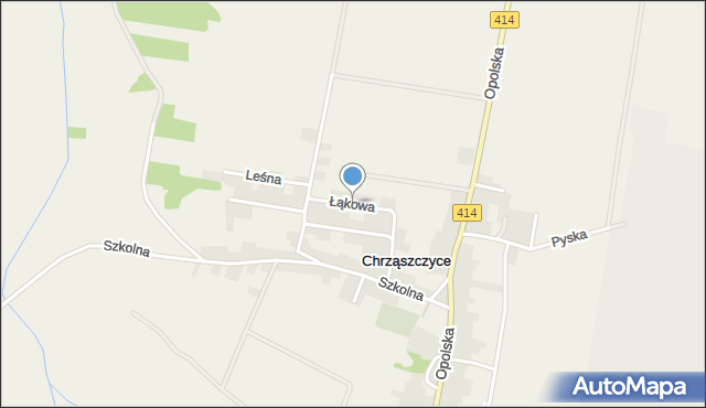 Chrząszczyce, Łąkowa, mapa Chrząszczyce