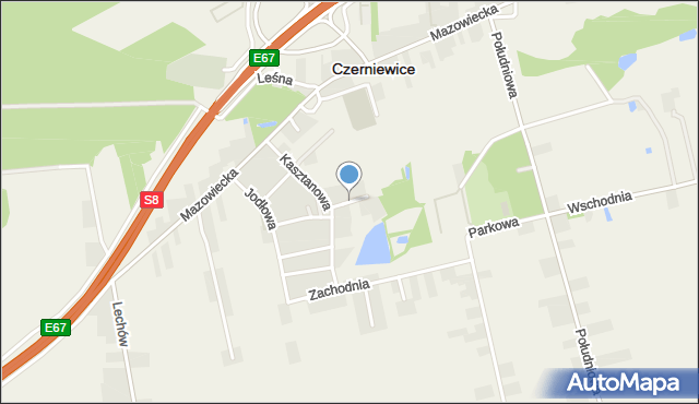 Czerniewice powiat tomaszowski, Łąkowa, mapa Czerniewice powiat tomaszowski