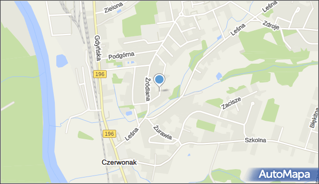 Czerwonak, Łąkowa, mapa Czerwonak