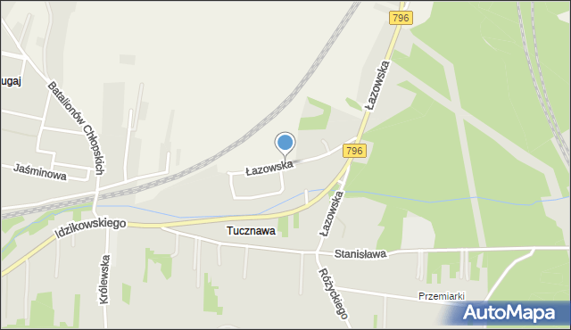 Dąbrowa Górnicza, Łazowska, mapa Dąbrowa Górnicza