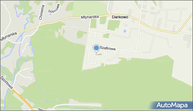 Dankowo, Lawendowa, mapa Dankowo