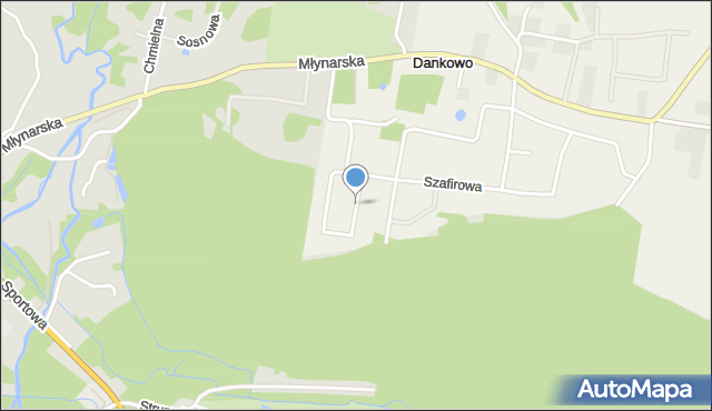 Dankowo, Lawendowa, mapa Dankowo