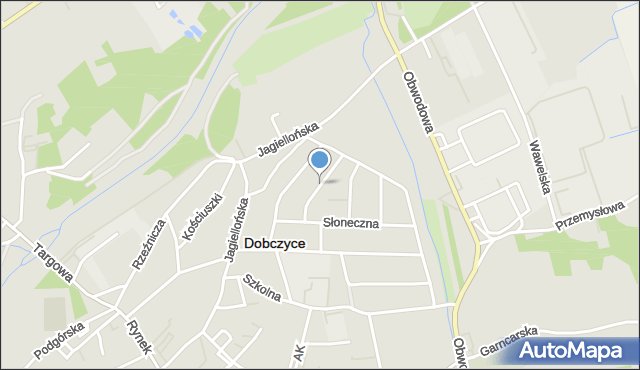 Dobczyce, Łąkowa, mapa Dobczyce