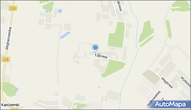 Dobrzewino, Łąkowa, mapa Dobrzewino