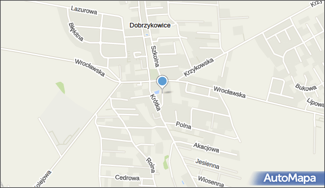 Dobrzykowice, Ładna, mapa Dobrzykowice
