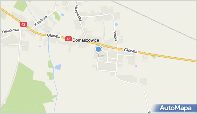 Domaszowice powiat namysłowski, Łąkowa, mapa Domaszowice powiat namysłowski