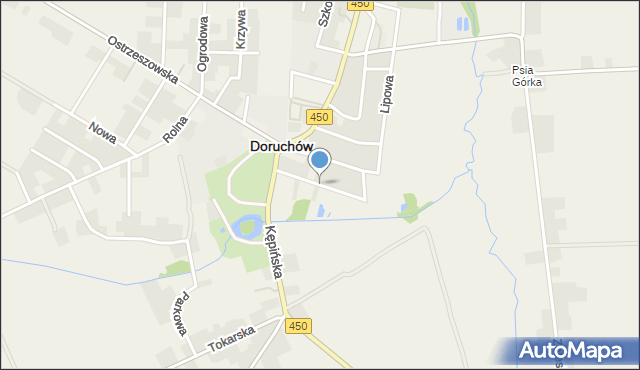 Doruchów, Łąkowa, mapa Doruchów