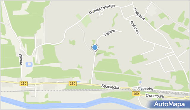 Drezdenko, Łączna, mapa Drezdenko