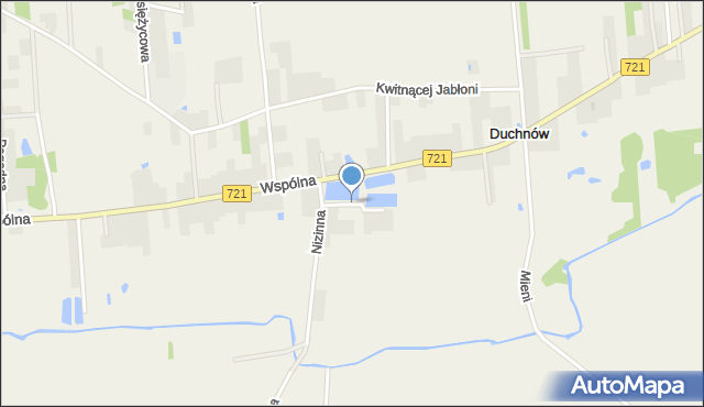 Duchnów, Łabędzia, mapa Duchnów