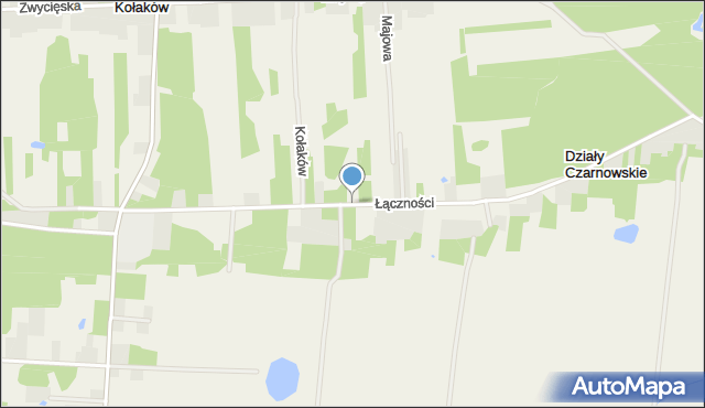 Działy Czarnowskie, Łączności, mapa Działy Czarnowskie