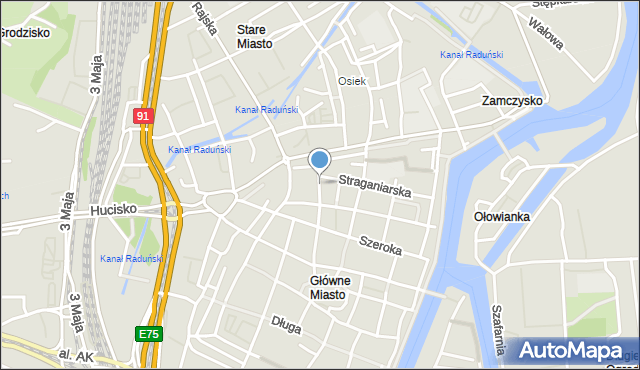 Gdańsk, Lawendowa, mapa Gdańska