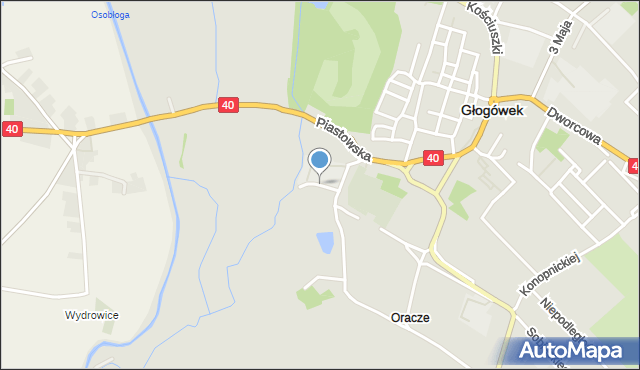 Głogówek, Łąkowa, mapa Głogówek