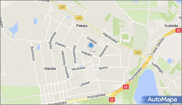 Gniezno, Łanowa, mapa Gniezna