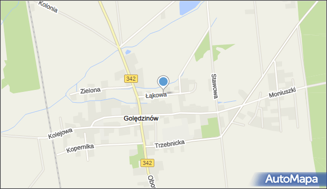 Golędzinów, Łąkowa, mapa Golędzinów