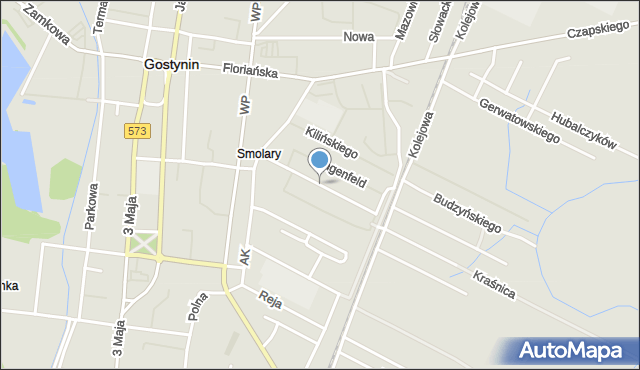 Gostynin, Langenfeld, mapa Gostynin