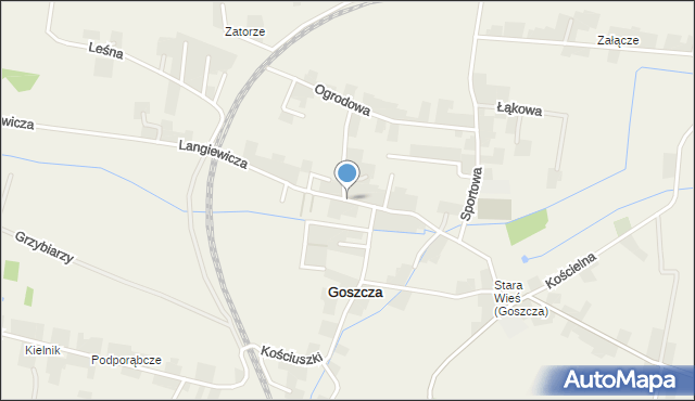 Goszcza, Langiewicza Mariana, gen., mapa Goszcza