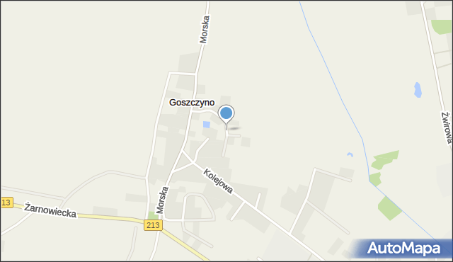 Goszczyno gmina Krokowa, Łąkowa, mapa Goszczyno gmina Krokowa