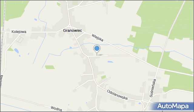 Granowiec, Łąkowa, mapa Granowiec