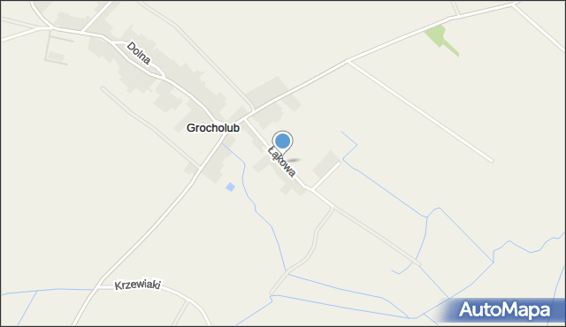 Grocholub, Łąkowa, mapa Grocholub
