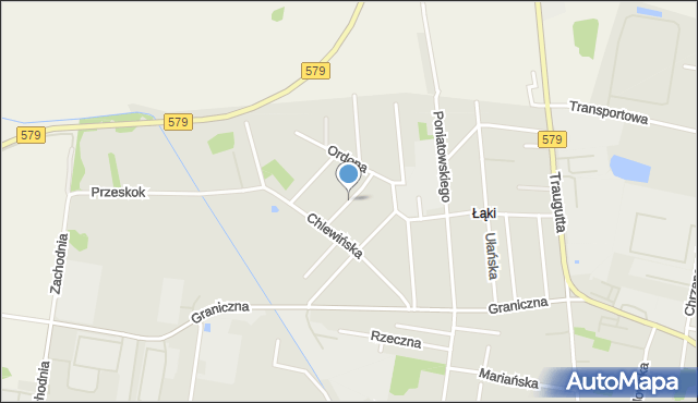 Grodzisk Mazowiecki, Łączna, mapa Grodzisk Mazowiecki