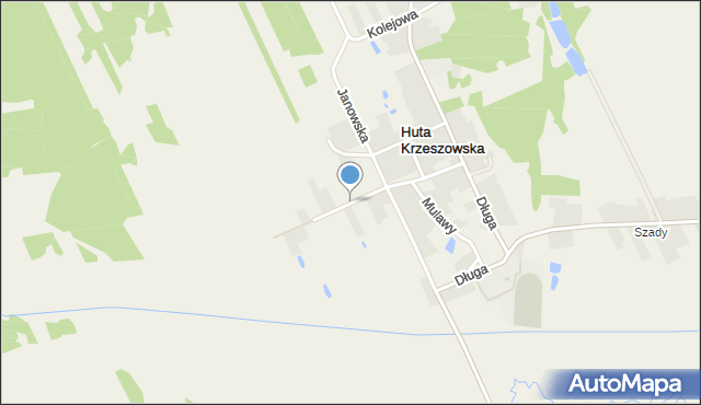 Huta Krzeszowska, Łąkowa, mapa Huta Krzeszowska