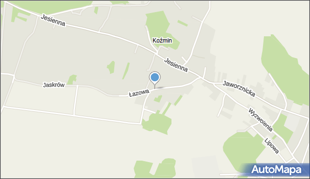 Jaworzno, Łazowa, mapa Jaworzno