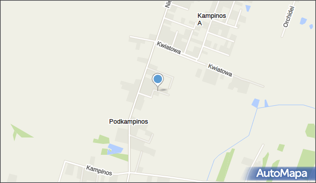 Kampinos A, Lawendowa, mapa Kampinos A