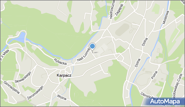 Karpacz, Łączna, mapa Karpacz