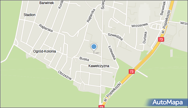 Kielce, Łagowska, mapa Kielc