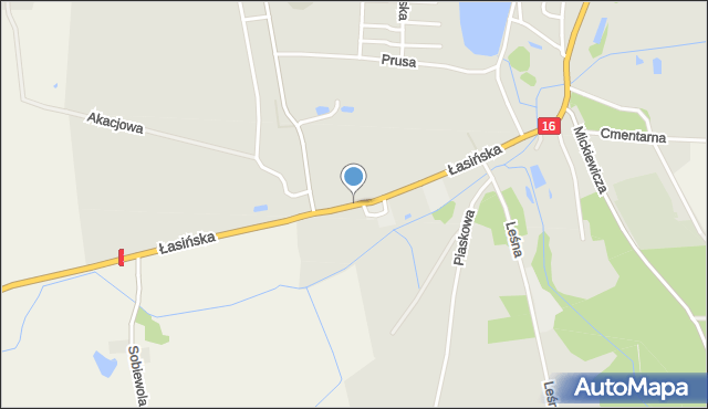 Kisielice, Łasińska, mapa Kisielice