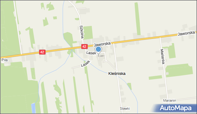 Kleśniska, Lasek, mapa Kleśniska