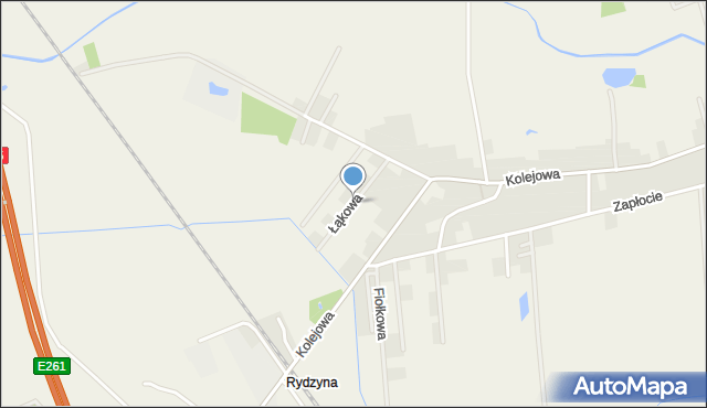 Kłoda gmina Rydzyna, Łąkowa, mapa Kłoda gmina Rydzyna