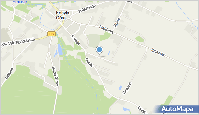 Kobyla Góra powiat ostrzeszowski, Lawendowa, mapa Kobyla Góra powiat ostrzeszowski