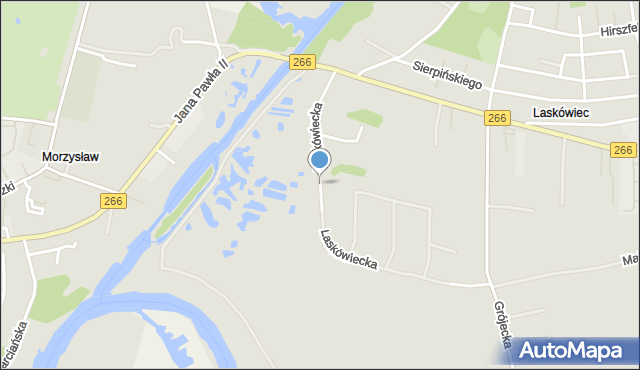 Konin, Laskówiecka, mapa Konina