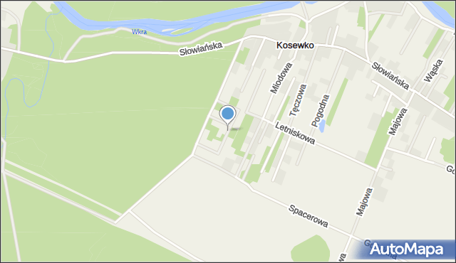 Kosewko, Łagodna, mapa Kosewko