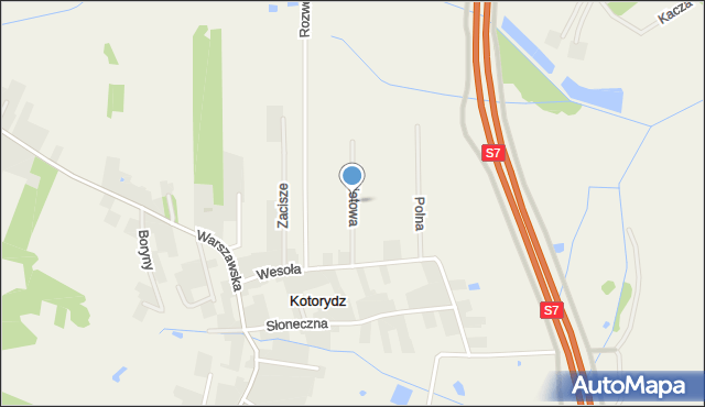 Kotorydz, Łąkowa, mapa Kotorydz