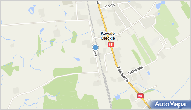 Kowale Oleckie, Łąkowa, mapa Kowale Oleckie