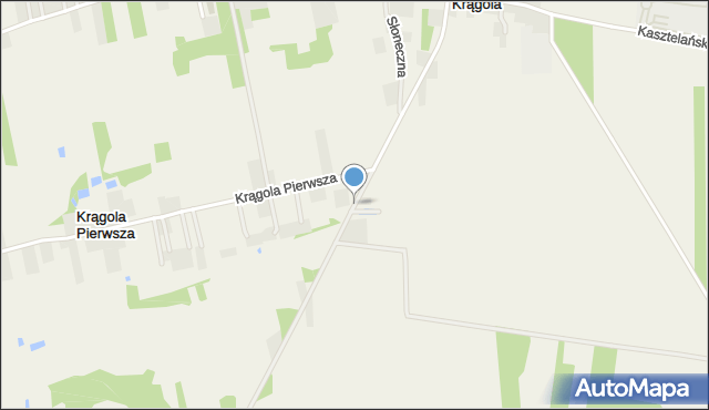 Krągola, Łąkowa, mapa Krągola