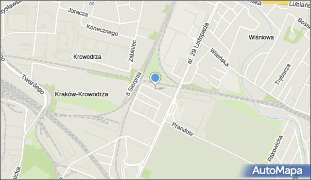 Kraków, Langiewicza Mariana, gen., mapa Krakowa