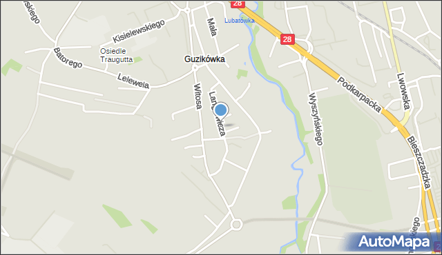 Krosno, Langiewicza Mariana, gen., mapa Krosna