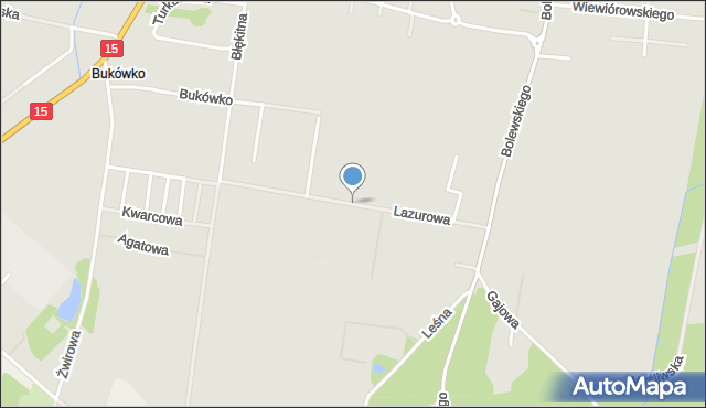 Krotoszyn, Lazurowa, mapa Krotoszyna