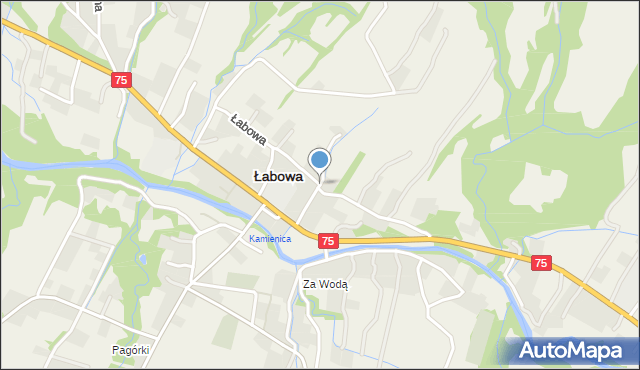 Łabowa, Łabowa, mapa Łabowa