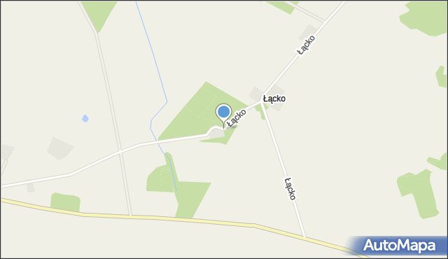 Łącko gmina Grunwald, Łącko, mapa Łącko gmina Grunwald